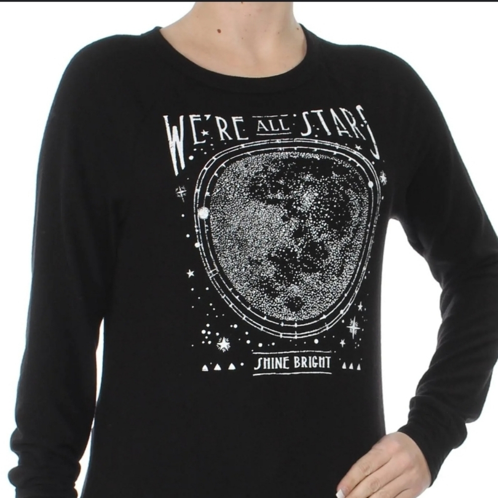 David Lerner 'we're all stars' fleece top XS Studio collection celestial sweater
